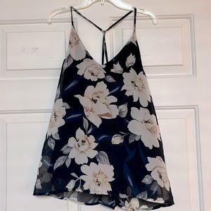Low back floral tank